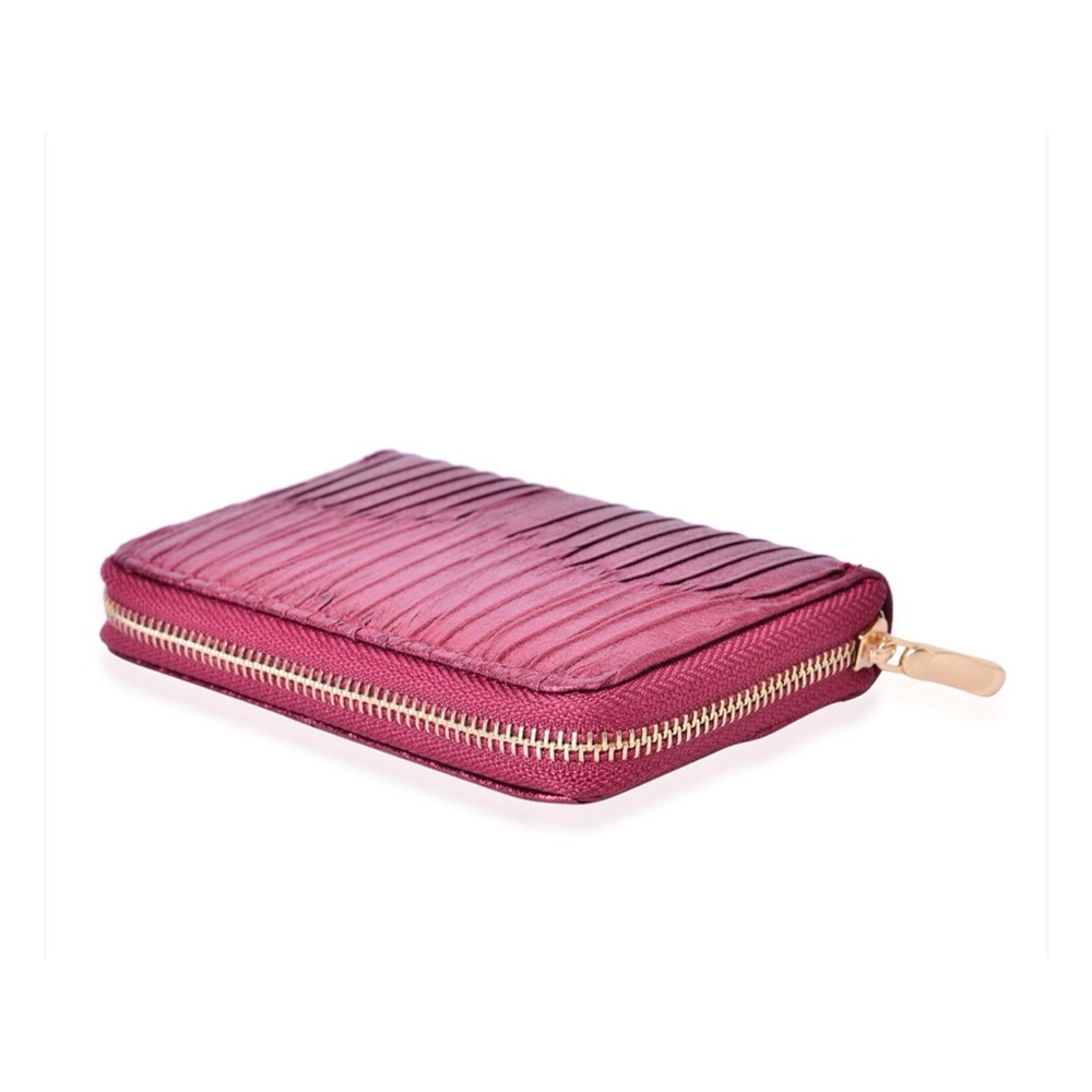 Pink Snake Skin Embossed Faux Leather Wallet - Picture 2 of 3